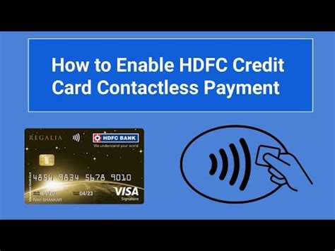 hdfc credit card contactless mode